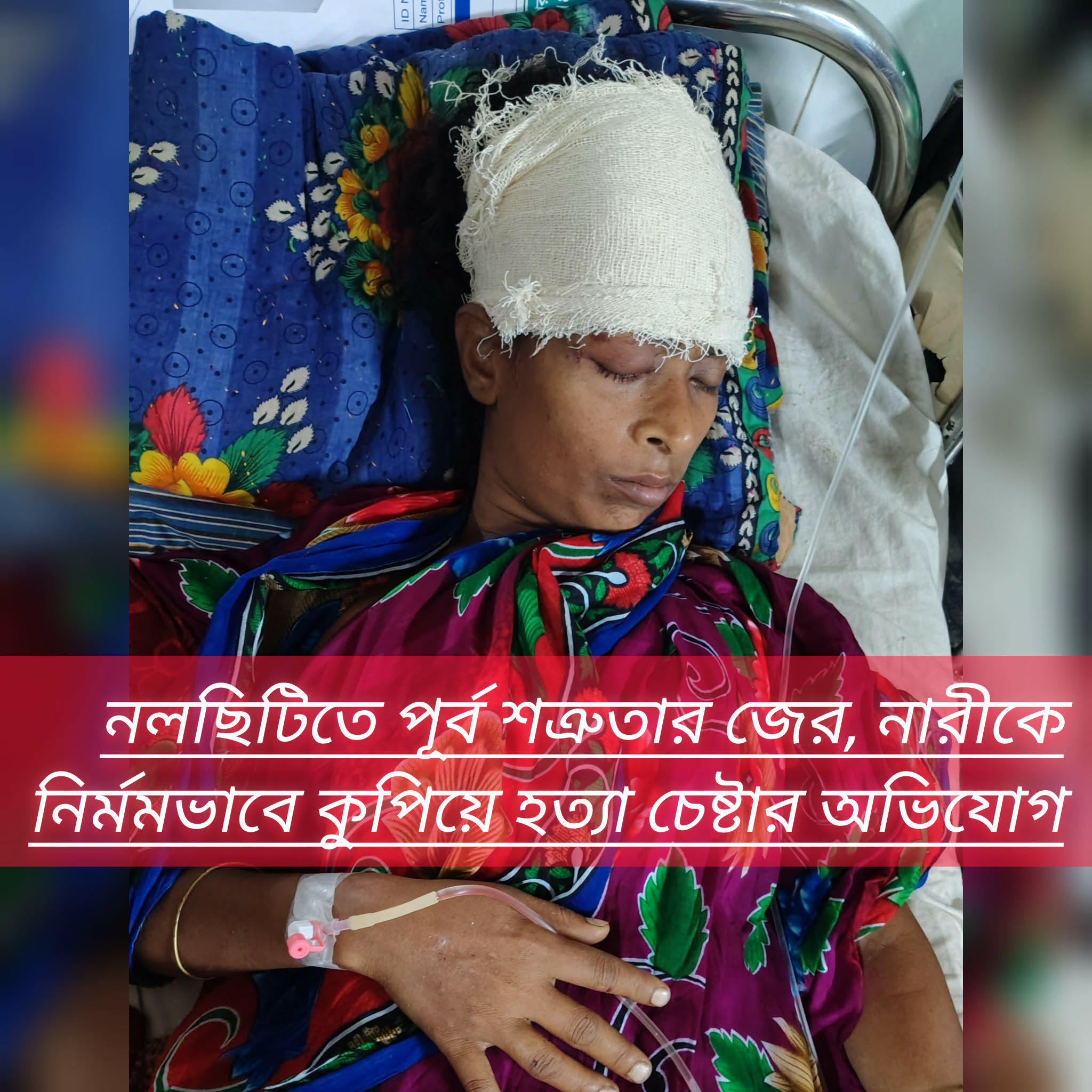 নলছিটিতে জমি নিয়ে বিরোধ: গৃহবধূকে কুপিয়ে হত্যার চেষ্টা, ঘরবাড়ি ভাঙচুর ও লুটপাট