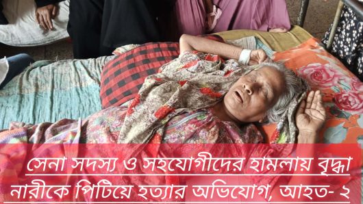 সেনা সদস্য ও সহযোগীদের হামলায় বৃদ্ধা নারীকে পিটিয়ে হত্যার অভিযোগ, আহত- ২