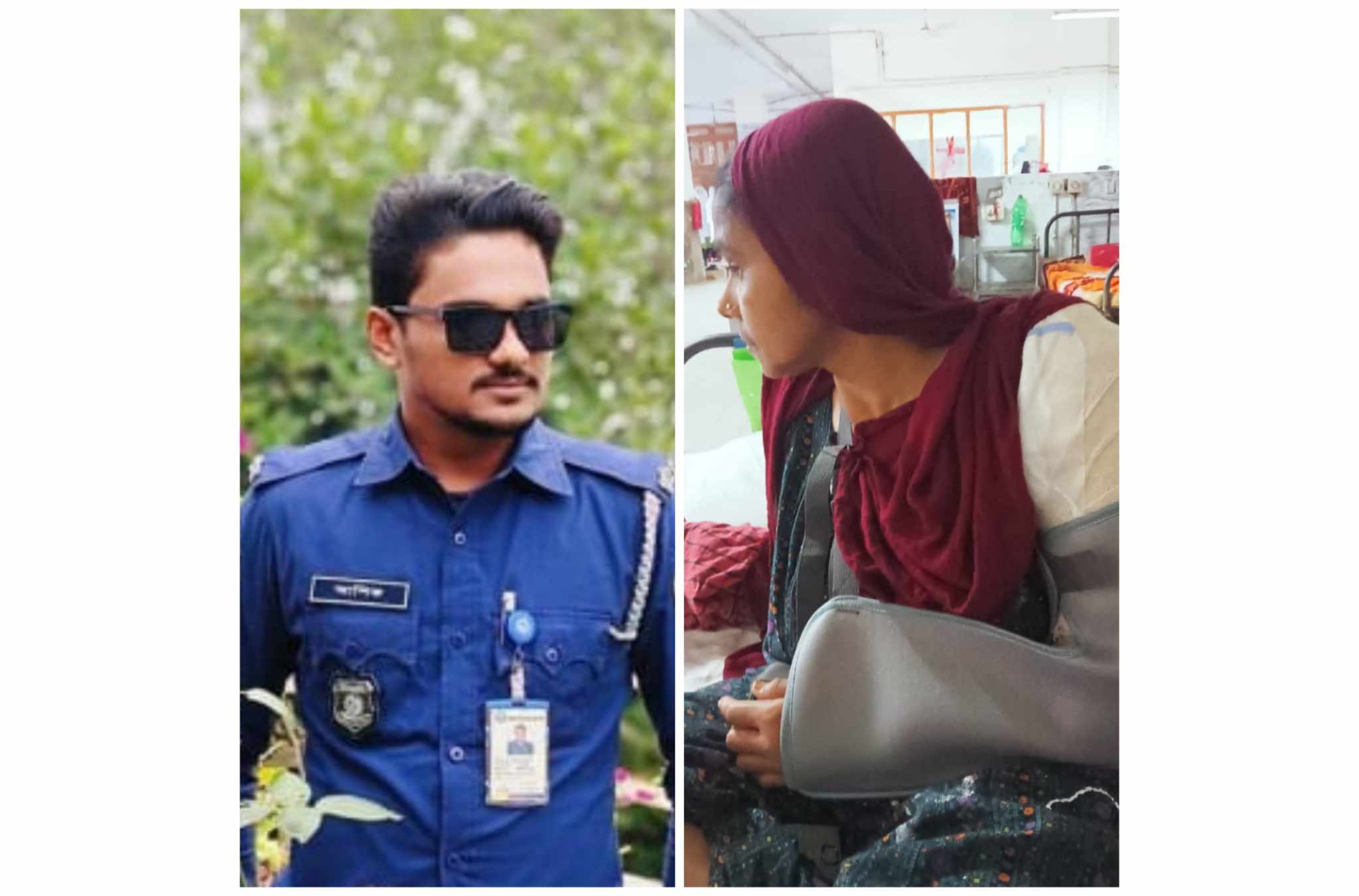 মায়ের একহাত ভেঙ্গে দিয়ে অন্য হাত ভাঙ্গার চেষ্টা, পুলিশ সদস্য সন্তানের বিরুদ্ধে অভিযোগ