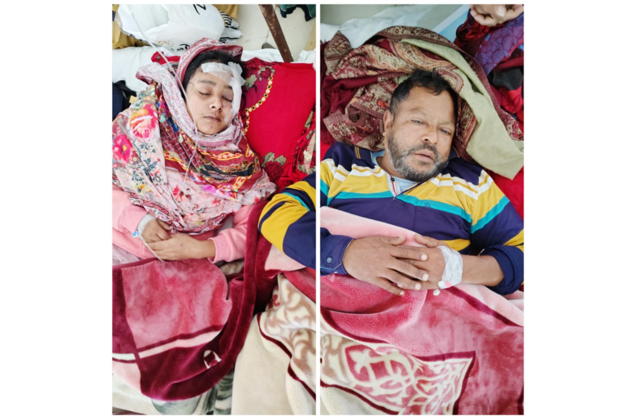 উজিরপুরে স্বামী-স্ত্রীকে কুপিয়ে পিটিয়ে জখম, নগদ টাকা ও মোবাইল ছিনতাইয়ের অভিযোগে 